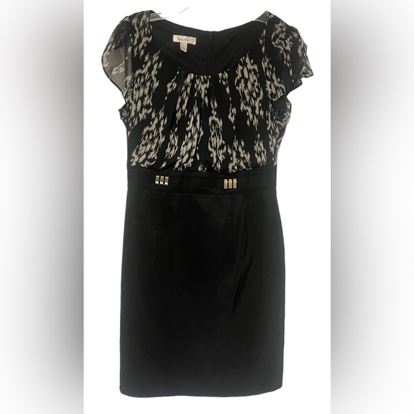 Dress Barn Women’s Black & Cream Career Work Dress size 8 Sheath Classic - Picture 10 of 10